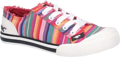 Produktbild von Rocket Dog dámské látkové tenisky Jazzin Eden striped, šněrování FS6056 (40 EU) (červená/barevná)