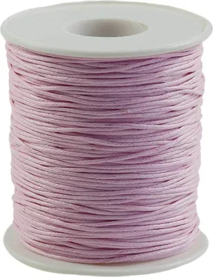 90 Meter / 1 Spule gewachste Baumwollschnur, 1mm rosa