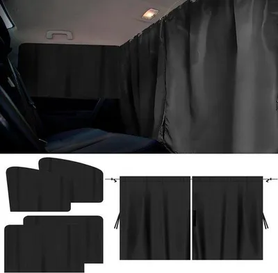 Productafbeelding van Auto raamzonwering - Privacy gordijnen - Bescherming tegen zon - 98% schaduwpercentage - 5 stuks - Zwart