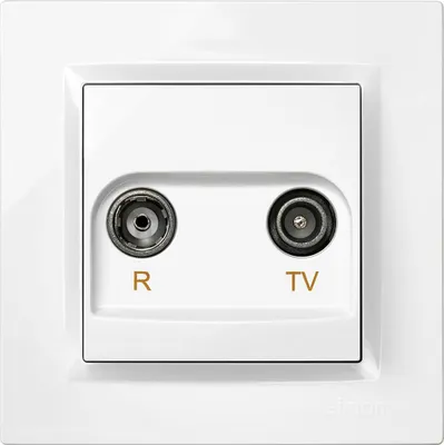 Produktbild von Zwischensteckdose für Fernseher Weiß