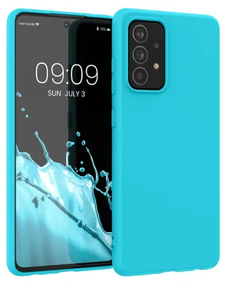 Produktbild von kwmobile Handyhülle für Samsung Galaxy A52 / A52 5G / A52s 5G Hülle - TPU Case - Kabelloses Laden - Schutzhülle Cover in Meerblau