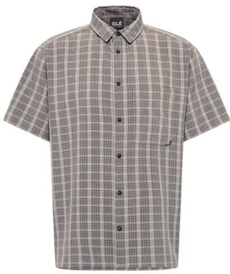 Produktbild von Jack Wolfskin Herren Meseta Kurzarmhemd Phantom Checks 3XL