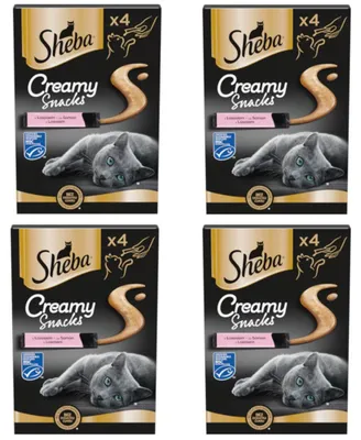Zdjęcie produktu dla Sheba Creamy Snacks 4x48g Kremowy Przysmak z Łososiem Dla Kota