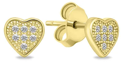 Produktbild von Sparkling silver heart earrings EA603Y
