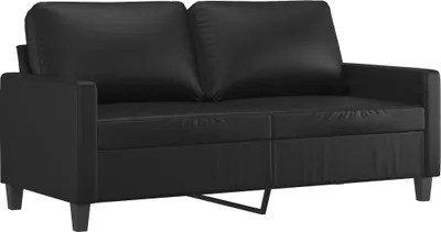 Produktbild von vidaXL 2-Sitzer-Sofa Schwarz 140 cm Kunstleder