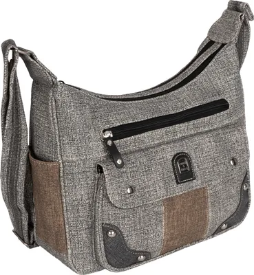 Produktbild von Umhängetasche (15167) Damentasche Schultertasche Leder Optik Handtasche GRAU