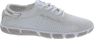 Produktbild von TBS Jazaria Segelschuh, Tennis Knit Eco PET, Chine Blanc + Gold, Wechselfußbett, H7L97 39