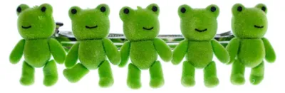 Produktbild von Haarspange mit 5 Samtkröten für Kinder