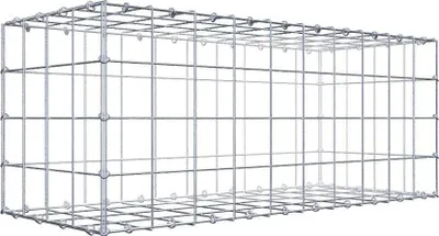Produktbild von Gabione 100 cm x 40 cm x 40 cm (L x H x T), Maschenweite 10 cm x 10 cm, C-Ring