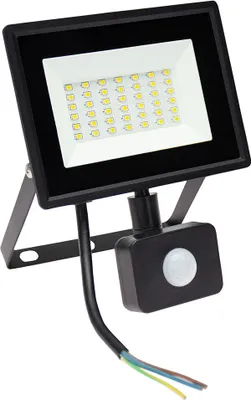Produktbild von Spectrum LED Fluter Noctis Lux 3 Schwarz IP44 30W 2800lm Neutralweiß 4000K mit Bewegungsmelder
