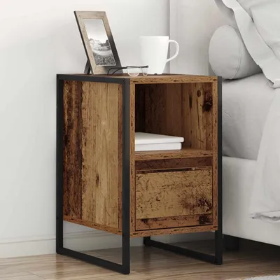Productafbeelding van vidaXL Nachtkastje, 2 stuks, gerecycled hout, 39,5 x 30 x 50 cm, houtvezel
