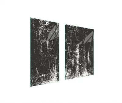 Immagine prodotto di Piastre copri fornelli 2 pezzi 75x52 Copri piano cottura in Vetroceramica tagliere in vetro pezzo nero