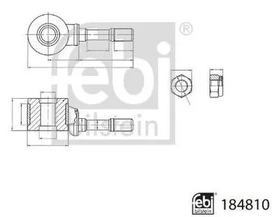 Produktbild von FEBI BILSTEIN Koppelstange Stabilisator für VW GOLF II (19E, 1G1) Vorne Links Vorne Rechts 184810