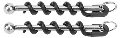 2er-Set Edelstahl Flaschenöffner mit Korkenzieher, schwarz