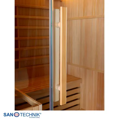 Produktbild von Sauna RIGA für 3 Personen, 150x120x190 cm, aus HEMLOCK, inklusive Saunaofen