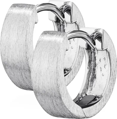 Produktbild von Paar 925 Sterlingsilber Klappcreolen Ohrringen 11,3 X 3,8mm Anlaufgeschützt 4788