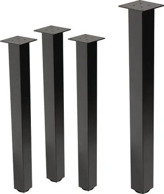 Obrázok produktu pre ML-Design B-goods sada 4 stolových nôh I-Design, 90 cm, tmavo sivá, priemyselný vzhľad, prášková oceľ, profil 8x8 cm, výškovo nastaviteľné nábytkové nohy