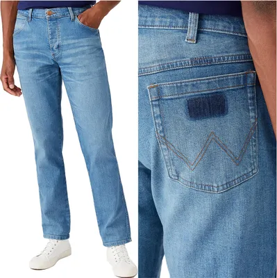 Produktbild von WRANGLER, Herren Jeanshosen, Straight fit, GREENSBORO, W31 L34, Blau, Jeans, baggyjeans, buggy
