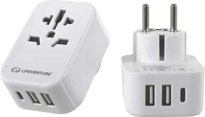 Image de Lifeventure Adaptateur de voyage pour l'Europe + USB