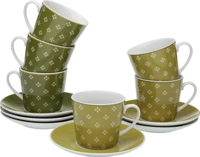 Image de Lot de 6 tasses à thé avec soucoupes en porcelaine Versa Nuka