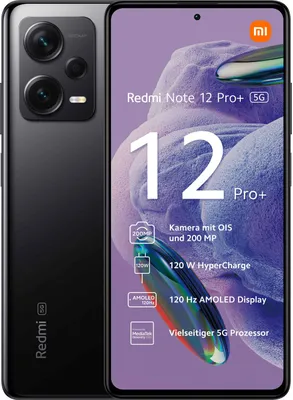 Produktbild von Redmi Note 12 Pro+ 5G 8GB + 256GB Midnight Black Smartphone