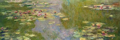 Produktbild von Claude Monet Obrázky na plátně obraz na nosítkách rámu | XXL-nástěnný obraz plakát umění tisk jako plátno obraz - lekníny, 1919 (30 x 90 cm)