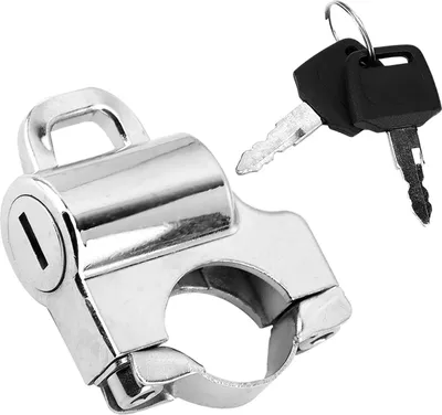 Produktbild von 22 mm Lenker Universal Motorradhelm Sicherheitsschloss mit 2 Tasten (Elektroplatte)