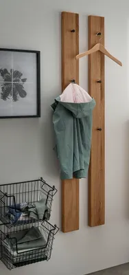 Produktbild von Wandgarderobe 12x163cm "Torino" Wildeiche massiv