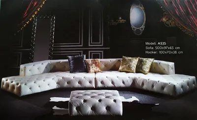 Produktbild von Designer Sofa Couch Polster Wohnlandschaft Chesterfield Ecksofa Ecksofa U-Form
