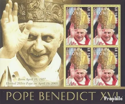 Produktbild von Briefmarken Sierra Leone 2006 Mi 4889 Kleinbogen (kompl.Ausg.) postfrisch Wahl Papst Benedikt XVI.
