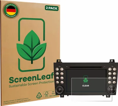 Produktbild von 2x ScreenLeaf Schutzfolie für Erisin ES8940S 7" nachhaltiger Displayschutz Display Schutz Folie Klar Transparent