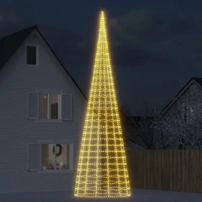 Zdjęcie produktu dla vidaXL Choinka LED na maszt 3000 LED ciepły biały 800 cm