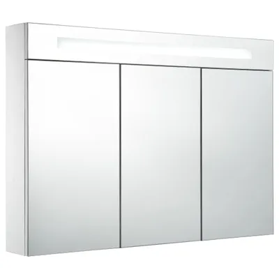 Zdjęcie produktu dla Szafka łazienkowa z lustrem i LED, 88 x 13 x 62 cm