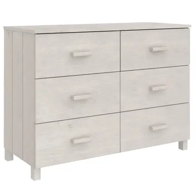 Produktbild von Sideboard HAMAR Weiß 113x40x80 cm Massivholz Kiefer