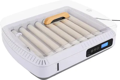Obrázek produktu pro Automatický inkubátor vajec – Plně automatický digitální inkubátor – Kapacita 35 vajec – Ukazatel vlhkosti – EU zástrčka – Rozměry 44,5 × 36 × 15,5 cm – Bílá barva