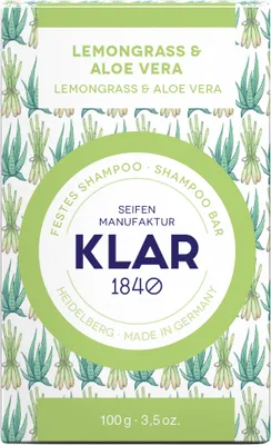 Produktbild von Klar Seifen festes Shampoo Lemongrass&Aloe Vera 100g (für fettiges Haar)