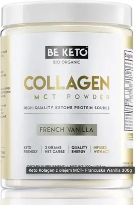 Zdjęcie produktu dla BeKeto Keto Kolagen z olejem MCT o smaku waniliowym 300g