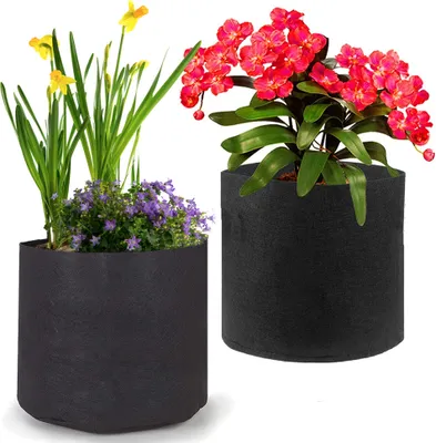 Produktbild von 5 Stück 1 Gallone Pflanztasche Kartoffel Tomaten Erdnüsse Dauerhaft Vliesstoff Pflanzsack Pflanzbeutel