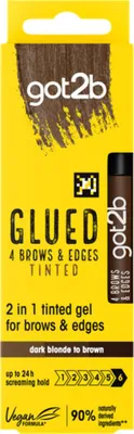Zdjęcie produktu dla Got2B - Żel 2 w 1 - brwi i krawędzie ciemny brąz - 16 ml - 1 szt