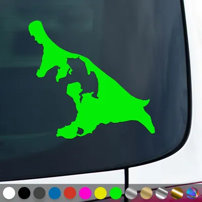 Produktbild von PantherPixel Usedom Aufkleber Insel Umriss Kontur Nordsee Sticker Auto Geschenkidee Farbe Neon-Grün
