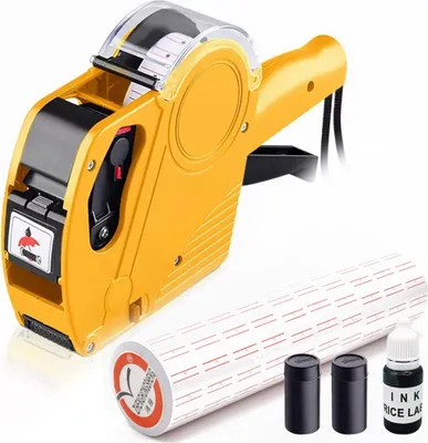 Produktbild von Multifunktionaler Anpreisetikettendrucker 8 Bits Praktischer Supermarkt-Preismarkierer Einreihige Codiermaschine Kommissar Manueller Preismarkierer