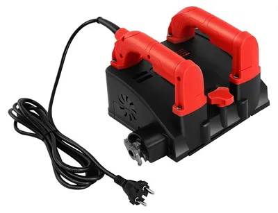 Imagen del producto de Fresa de fresar y pulidora de hormigón - 1200 W - 3000 RPM - Ancho de corte de 16 cm - 26 cuchillas de fresado - Profundidad ajustable de 1 a 4 mm - Color: rojo