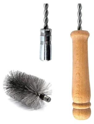 Produktbild von Schubstange Kesselstab Holzgriff M12 Länge 100cm + 70 mm Heizkesselbürste Kesselbürsten Ofenbürste Ofenrohr reinigen Reinigungsbürste