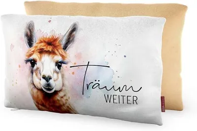 Produktbild von Kissen Dekokissen Kuschelkissen Geschenk Themenwelt: Tierische Freunde (weiß - Lama 3968061)