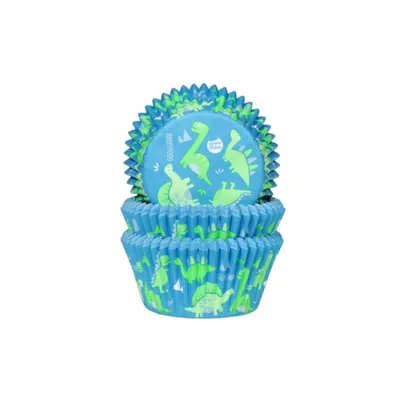 Produktbild von House of Marie Dino's, Cupcake-/Muffin-Cups, Rund, Mehrfarbig, 50 mm, 3,3 cm, 50 Stück(e)
