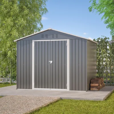 Produktbild von Metall-Tool-Shed 8x6ft, Klapptür, für Gartengeräte & Werkzeuge
