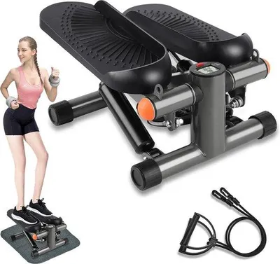 Productafbeelding van Famanu 2-in-1 Fitnessapparaat - Mini-stepper met LCD-display en accessoires
