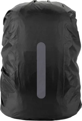 Produktbild von Rucksack-Regenschutz, wasserdicht, schmutzabweisend, reißfest, leicht, hohe Sichtbarkeit, reflektierend, Schwarz, L (für 45–55 l)