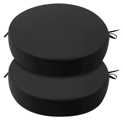 Image de Lot de 2 coussins de jardin avec mousse à mémoire de forme, 40 x 40 cm