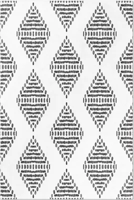 Produktbild von Rhomben aus Linien – Vinyl Fußmatte – 150x225 cm – Rutschfest, Pflegeleicht & Langlebig